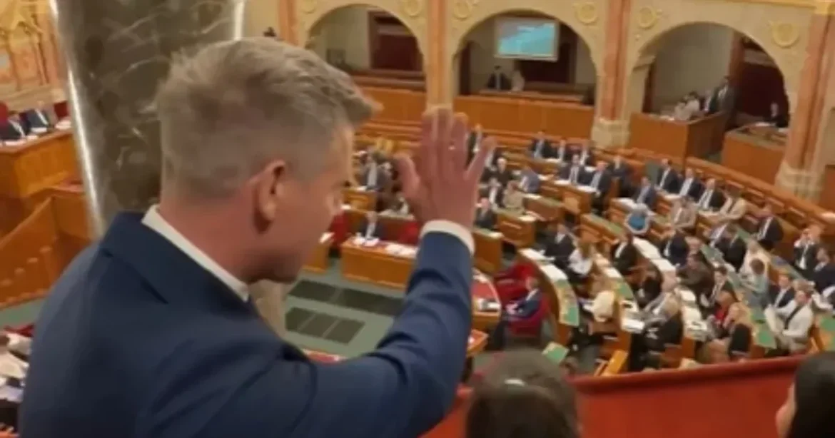 Magyar Péter integetésre kérte a gyerekeket, miután meglátta a videózó Pócs Jánost