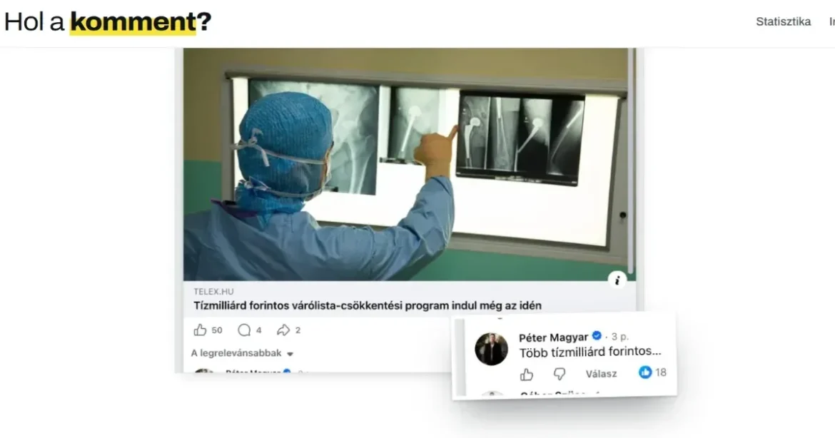 Magyar Péter kommentkövető oldalt kapott, hat előtt is kommentel